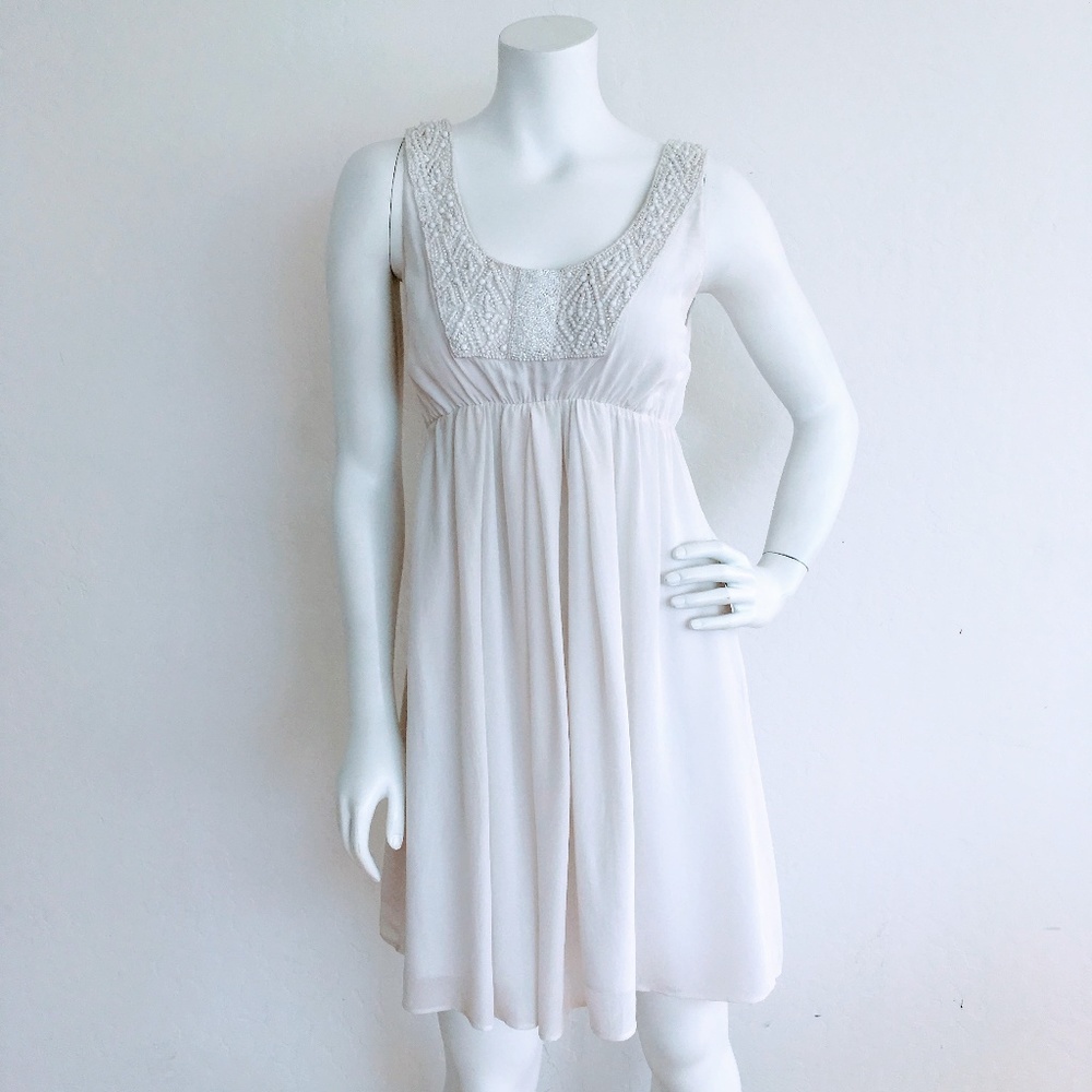 Club Monaco White Beaded Dress - Picture 1 of 5